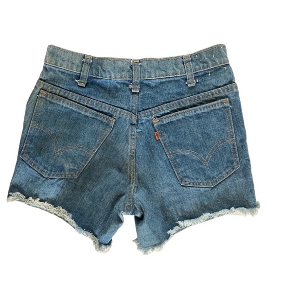 Levi’s 70’s Vintage Orange Tab Cutoff Denim Shorts 100% Cotton SF 207 - Picture 7 of 7